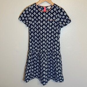 Crewcuts Navy Cotton Short Sleeve Dress